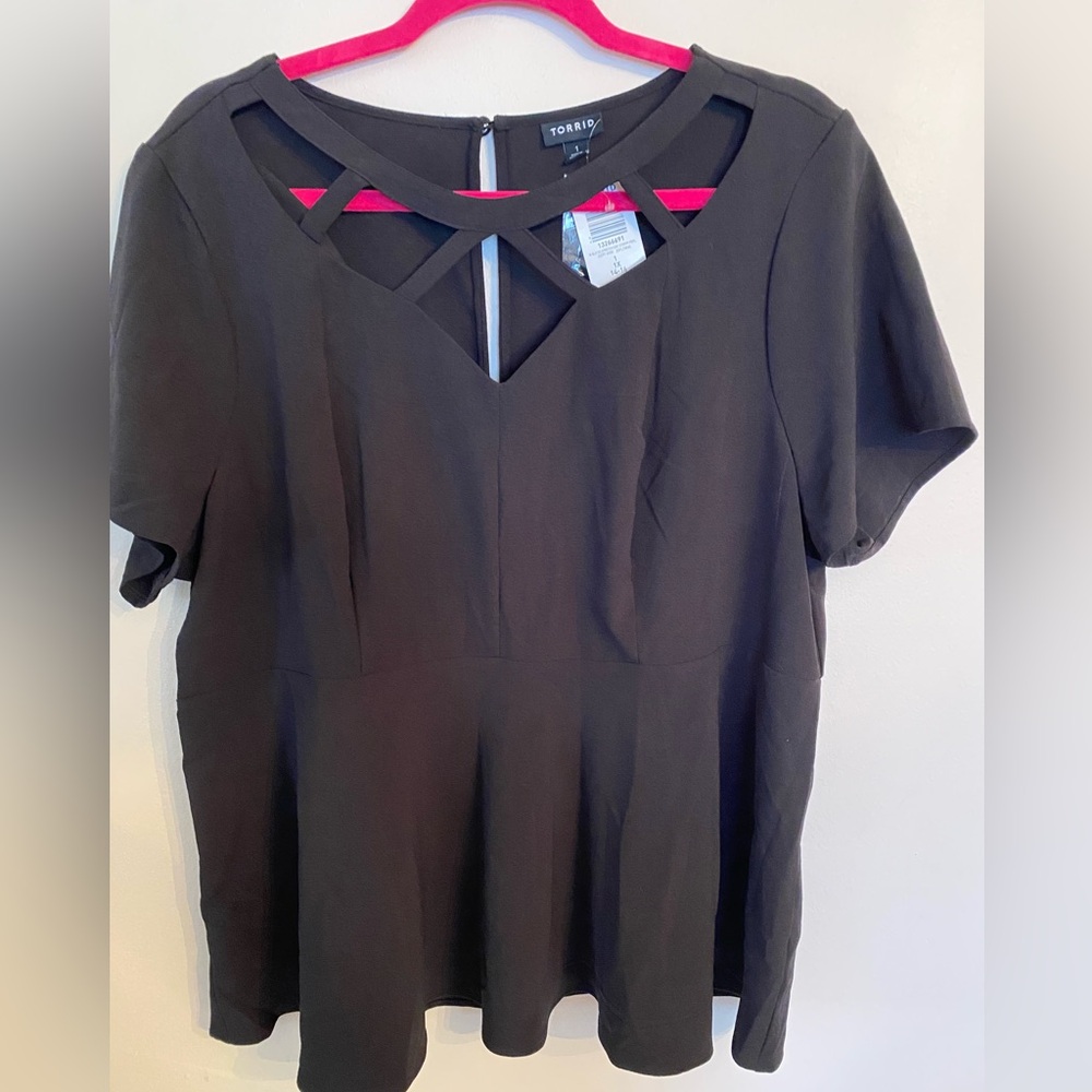 Torrid Black Peplum Size 1/1X (14-16)